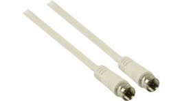 CSGP41000WT10, Satellite and Antenna Cable Type F Male - Type F Male 1m White, Nedis (HQ)
