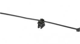 T50ROSEC20 PA66HS/PA66HIRHS BK 500, Cable Tie with Edge Clip Top - Perpendicular / Edge 3-6mm 20, HellermannTyton