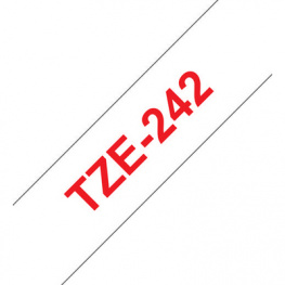 TZE-242, Label Tape 18 mm Red on White 8 m, Brother
