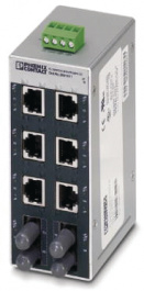 2891411, Industrial Ethernet Switch 6x 10/100 RJ45 / 2x ST (multi-mod, Phoenix Contact
