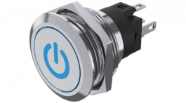 82-6151.1A24.B002, Illuminated Pushbutton, Blue, 1CO, IP65/IP67, Momentary Function, EAO