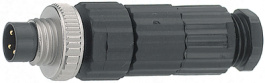 ELST 3008 V, Разъем: М8; "папа"; PIN:3; прямой; на провод; вилка; E; 4А; Резьба: M8, Hirschmann