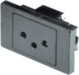 82003.FLF.60 Mains socket, black CH -