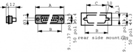 FL15S7-K121, D-Sub crimp-socket 15 Female Crimp/Straight, FCT