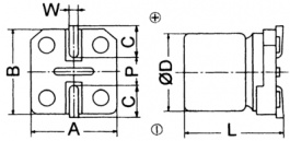 RVJ-35V221MH10U-R, Aluminium Electrolytic Capacitor 220 uF 35 VDC, Elna