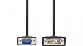 CCGP32100BK20, DVI-A - VGA Cable DVI-A 12 + 5-Pin Male - VGA Male 2m, Nedis (HQ)
