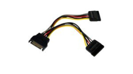 PYO2SATA, SATA Power Splitter Cable 152 mm Black, StarTech.com