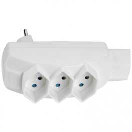 14 9725 0, Branch plug 3-in CH White 1 x type 12, Steffen