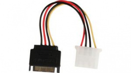 CCGP73530VA015, Internal Power Cable SATA 15-Pin Male - Molex Female 150mm Multicolour, Nedis (HQ)