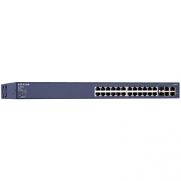 FS728TP-100EUS, Switch 24x 10/100 PoE, 4x 1000 2x SFP 19", NETGEAR