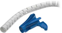 HWPP-30MM-PP-SR-Q1 [25 м], Spiral cable wrap HWPP 32 mm Polypropylene Silver 25 m - 161, HellermannTyton