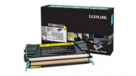 X748H3YG, Toner Cartridge, 10000 Sheets, Yellow, Lexmark