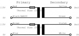 TI-044222-ME-EC, Ring core transformer 120 VA 18 VAC (2x), Noratel