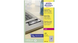 L6011-100 [27 шт], Label, Polyester, 63.5 x 29.6mm, 100x 27pcs, Silver, Zweckform