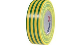 HTAPE-FLEX1000+ C 19x20-PVC-GNYE, Insulation Tape Green / Yellow 19 mmx20 m, HellermannTyton