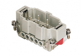 CMEM 03 TX, CME, 3 poles + earth, male insert, with male contacts, silver plated, ILME