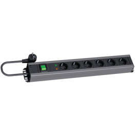 300.007, Outlet Strip, 7xF (CEE 7/3), 2 m, Bachmann