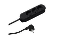 388.170, Outlet Strip SMART 3x DE Type F (CEE 7/3) Socket - DE/FR Type F/E (CEE 7/7) Plug Black 1.5m, Bachmann