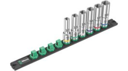 05005470001, Zyklop Deep Socket Set, Hex, 6 Pieces, 1/2", Wera Tools