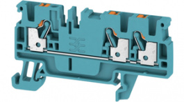 1521780000, A3C 2.5 BL terminal block, clamp, 3 poles, 24a, 2.5mm2, blue, Weidmuller