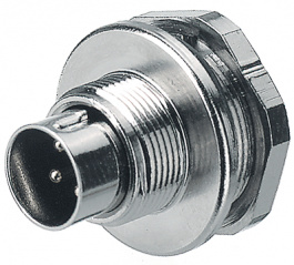 09 0411 00 04, Panel-mount plug, 712 series 4-pole Poles 4 3 A 125 VAC/VDC, Binder