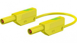 28.0127-10020, Safety Test Lead 1m Green / Yellow 1kV Nickel-Plated, Staubli (former Multi-Contact )