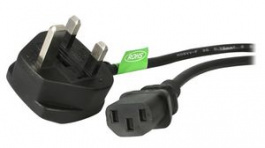 PXT101UK3M, IEC Device Cable UK Type G (BS1363) Plug - IEC 60320 C13 3m Black, StarTech.com