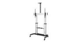 STNDMTV100, Portable Rolling TV Stand, 60 ... 100", 100kg, Black/Silver, StarTech.com