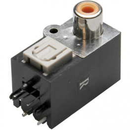 ORJ-6, Гнездо, световодный приемник; оптические (Toslink) / RCA; THT, Cliff