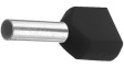 470408D [100 шт] Twin entry ferrule 1.5 mm2 black 16 mm pack of 100 pieces