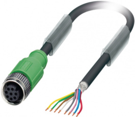 SAC-8P-10,0-PUR/M12FS SH, Actuator/sensor-cable M12 Socket Open 10 m, Phoenix Contact