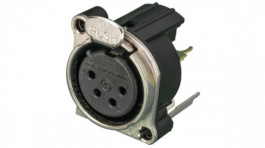 NC4FBV, XLR Panel-mount female receptacle, Neutrik