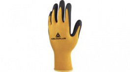 VV810JA09, Knitted Glove with Coating Size=9 Yellow / Black, Delta Plus