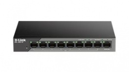 DSS-100E-9P, PoE Switch, Unmanaged, 1Gbps, 92W, RJ45 Ports 9, PoE Ports 8, D-Link