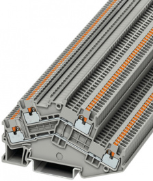 3214657, Double-level terminal block, 0.14...1.5 mm2 500 vac/vdc 17.5 a grey, Phoenix Contact