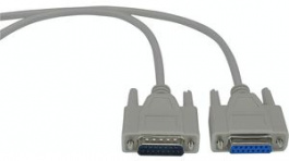 RND 765-00030, D-Sub Cable 15-Pin Male-Female 3 m Grey, RND Connect