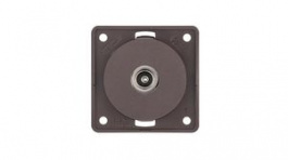 945112511, Aerial TV Wall Outlet Matte INTEGRO 1x IEC (Coaxial) Flush Mount Brown, Berker