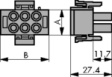 350735-4 Straight Plug housing, 6.35 mm, 12 Pole