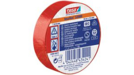 53988-00015-00, Soft PVC Insulation Tape Red 15mm x 10m, Tesa