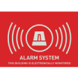 AU1315 Warning sticker Alarm - UK - 74 x 52.5 mm