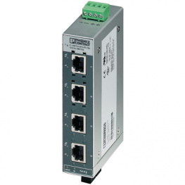 2891453, Industrial Ethernet Switch 4x 10/100 RJ45 / 1x ST (multi-mod, Phoenix Contact