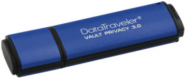 DTVP30/16GB, USB Stick, DataTraveler Vault Privacy 3.0, 16GB, USB 3.0, Blue, Kingston