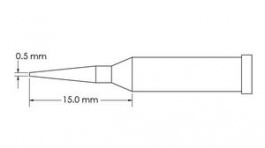 GT4-CN1505A, Soldering Tip, GT4, Conical, Sharp, 0.5 x 15mm, Metcal