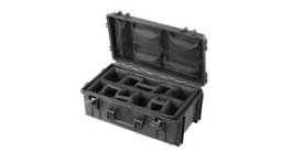 RND 600-00311, Watertight Case with Padded Dividers and Organizer, 30.16l, 574x361x225mm, Polypropylene (PP), Black, RND Lab
