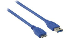 CCGP61500BU50, USB 3.0 Cable USB A Plug - USB Micro-B Plug 5m Blue, Nedis (HQ)
