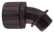 HG-16-45-M20 BK Conduit fitting NW=16 M20 black 45deg angeled