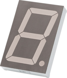 ELS2325SURWA/S530-A3, 7-segment LED-display red 57 mm THT, Everlight