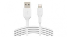 CAA001BT1MWH, Cable Apple Lightning - USB-A Plug 1m White, BELKIN
