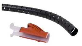 33.733, Spiral Wrap Tubing with Hand Tool, 15 ... 15mm, PVC, Black, Dataflex