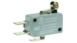 V15T16-CZ300A05-K, Микропереключатель; с рычагом (с роликом); SPDT; 16A/250ВAC, Honeywell